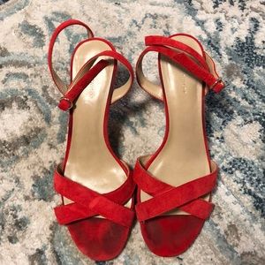 Red Anne Taylor Leather Soled Heels
